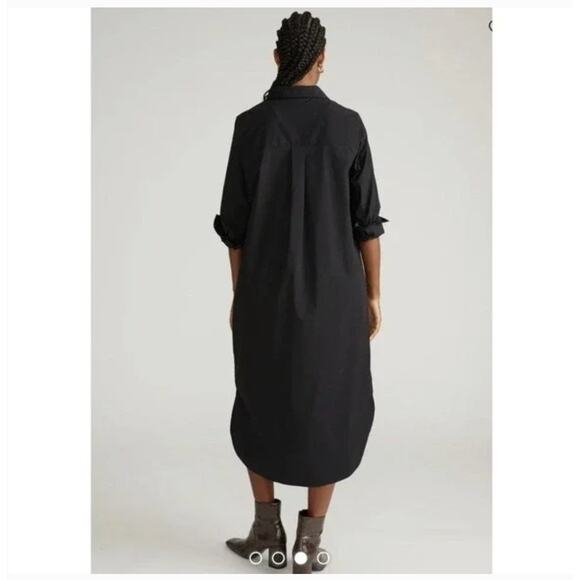 Universal Standard Odeon Shirt Dress 4XS 00 0 2XS NWT Black Midi Capsule Luxe - Picture 2 of 5